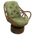 International Caravan Rattan Swivel Rocker with Micro Suede Cushion, Sage 3310-MS-SG